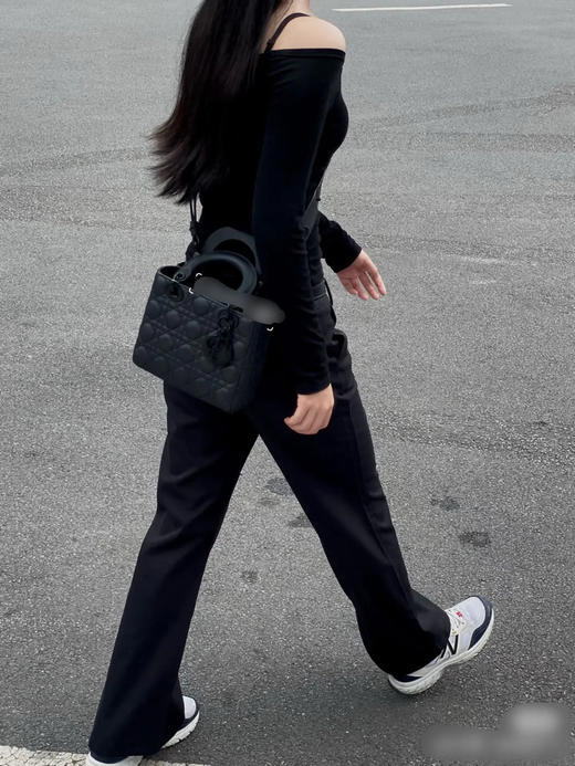 Dior 戴妃 四格 磨砂黑 牛皮 斜挎包 商品图2