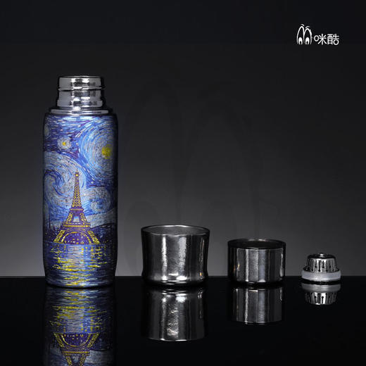咪酷 钛空星夜之境磁吸杯430ml巴黎之夜 MK-FG430 商品图2