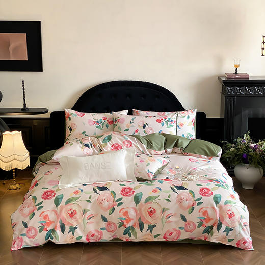 【品牌直发】加倍生活 100支匹马棉数码印花纯棉四件套-遇见花开系列 7色可选 商品图3