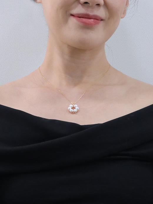 【挚友限定】18k金akoya珍珠钻石项链 5-6mm 商品图3