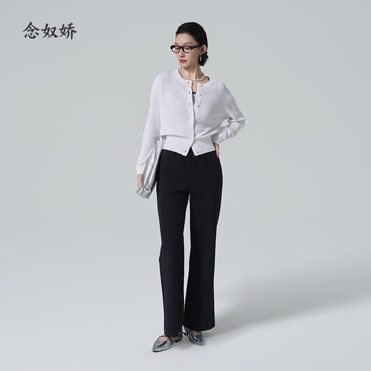 【商场同款】CNR6439 “ 冰氧开衫 ” 强捻棉质纱线 透气舒爽 亲肤好穿 好穿的白色 商品图3