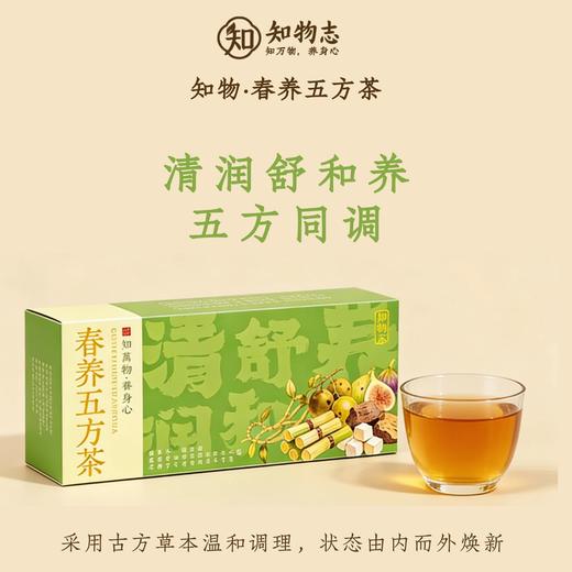 【新品特惠！】知物志·春养五方茶5款古方轻养茶春季养生茶组合清润祛湿 护眼补气竹蔗茅根雪梨红参五指毛桃茯苓胖大海罗汉果石斛决明子茶 商品图1