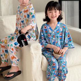 【热卖2w+ 莱赛尔+棉绸】亲子款莱纱绸-涂鸦家居服（夏日的小救星 爱出汗的宝贝必入）