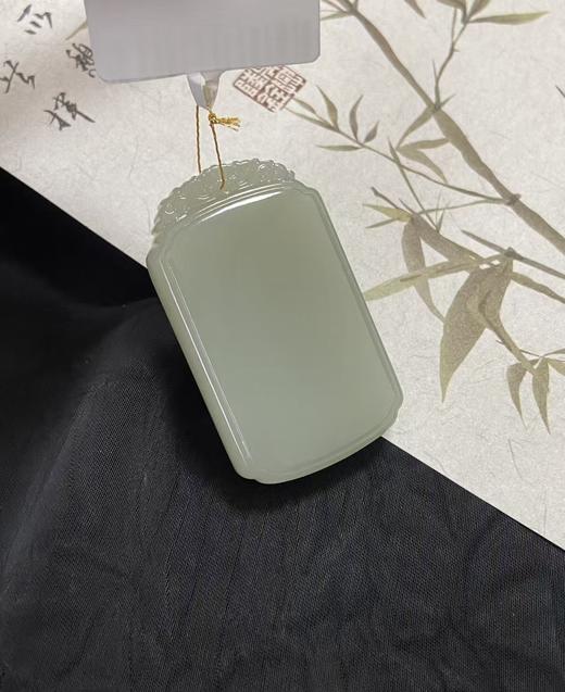 【快抱】【于田产和田玉于田料青白玉平安无事牌】出证书，发货1~5天，48小时鉴赏期 商品图2