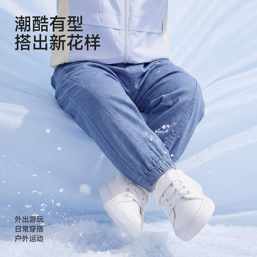 【商场同款】英氏儿童裤子男童夏季百搭蓝色牛仔裤防晒长裤束脚裤 商品图4