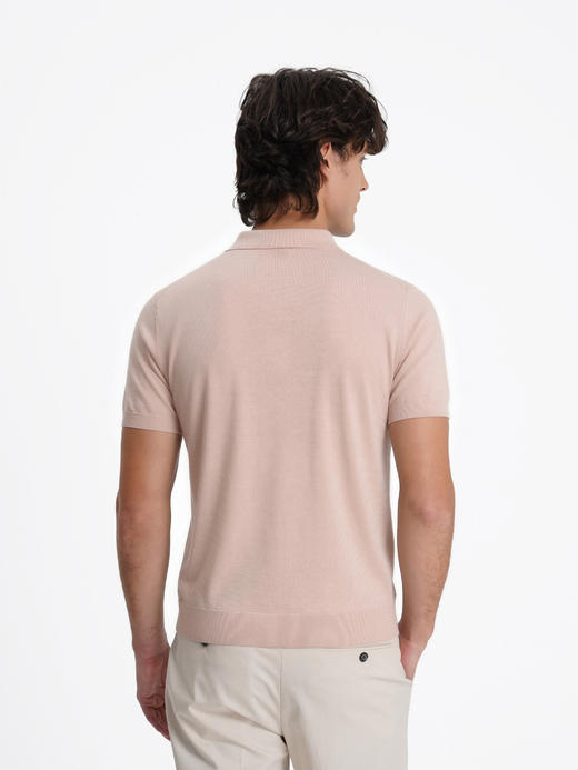 callisto薄雾粉橙丝绵混纺T恤 商品图4