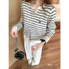<曾小咸推荐>3.30现货秒杀 ！微信超特价！黑白条纹针织开衫 日常169.99 立减90 秒杀79.99！！ 商品缩略图2