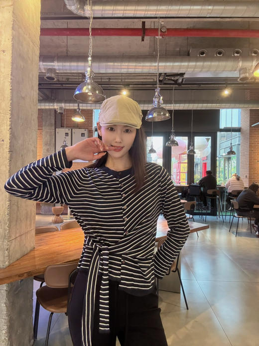 【防晒凉感】噢蜜ooomeooo多功能条纹开衫 商品图4