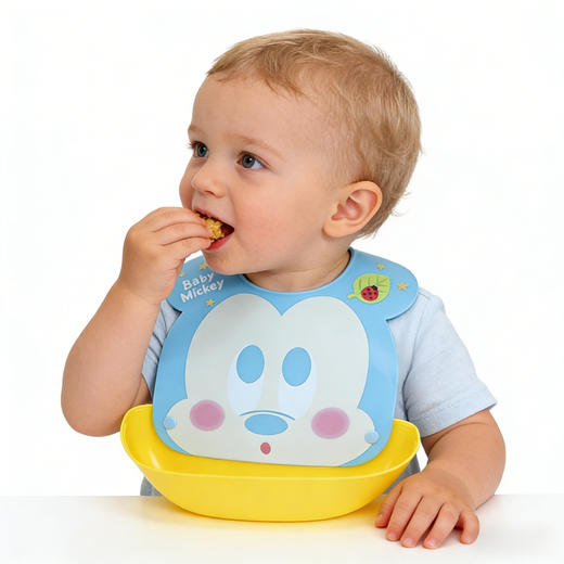 日本锦化成Nishiki迪士尼米奇婴幼儿围兜 立体口袋防水围嘴 商品图4