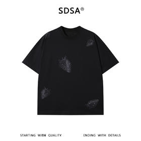 SDSA男装2026新款高贵轻奢潮牌复古草莓印花圆领短袖T恤百搭上衣