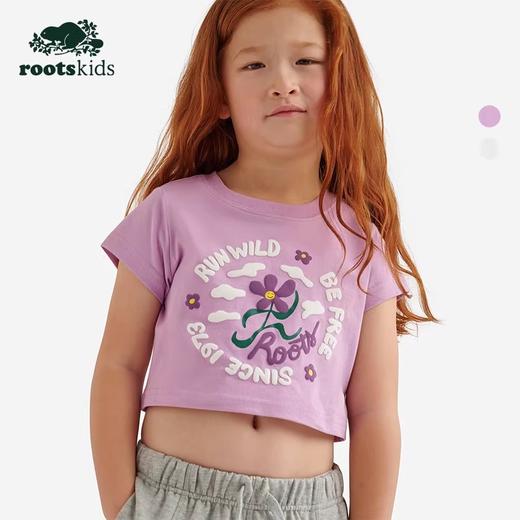 【2件9折】【ROOTS】女童休闲短袖T恤 商品图0