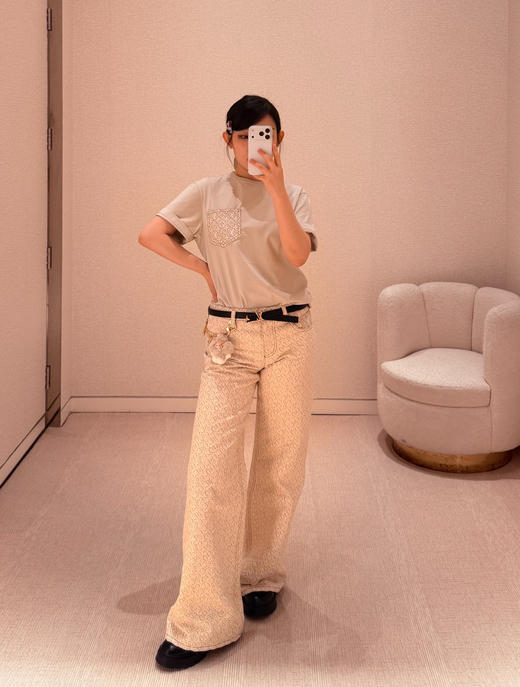 驴家 26年春夏新品🆕爆款米色口袋T恤（MM） 商品图8