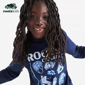 【2件9折】【ROOTS】儿童休闲长袖T恤