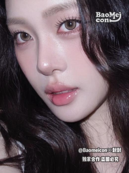 BAOMEICON·半年抛  水光橘棕 14.2  <封封同款> 清冷又日常！甜妹挚爱的晶冻透感玻璃珠！国产0-800度<一副两片> 商品图4