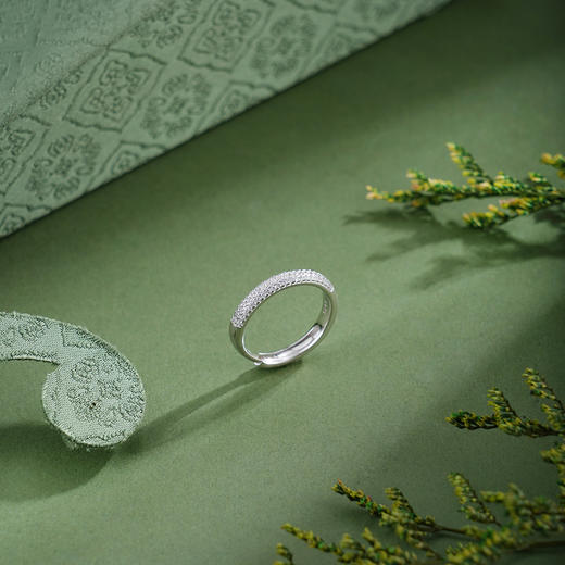 子佩集【璀璨心声】银S925戒指【J03612】时尚时尚半圈钻2602 商品图1