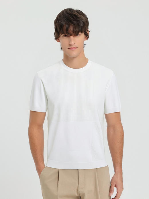 callisto粉色凉感提花针织短T 商品图7