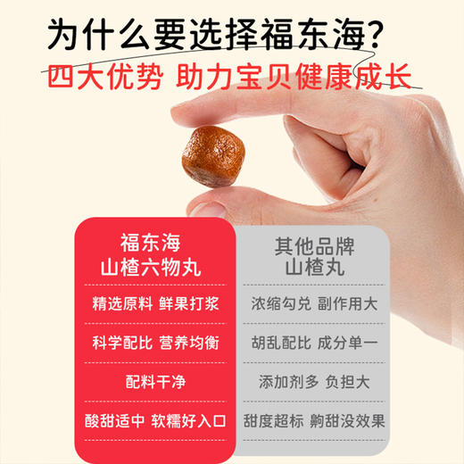福东海 六物山楂丸150克 鸡内金陈皮儿童休闲零食独立装 商品图2