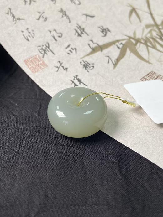 【快抱】【于田产和田玉于田料青白玉平安扣】出证书，发货1~5天，48小时鉴赏期 商品图2