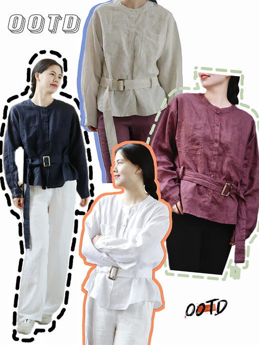 【部分颜色尺码预售25天】【明星同款汉麻衬衫+喇叭裤】显瘦神裤 穿出气质~ 商品图2