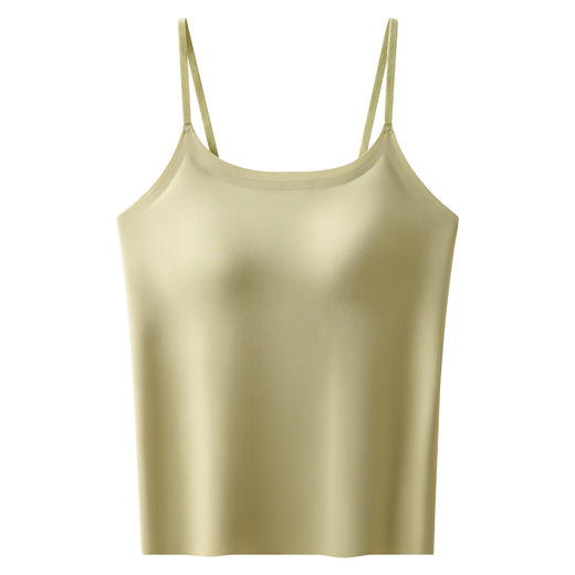 【自带杯垫！裸感舒适】夏季冰丝美背吊带背心女士一体式无痕外穿内搭打底背心可调节抹胸。xa 商品图4