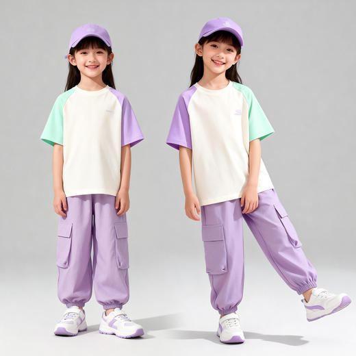 贝贝怡夏季女童裤子凉感工装裤ZB2FK003 商品图2