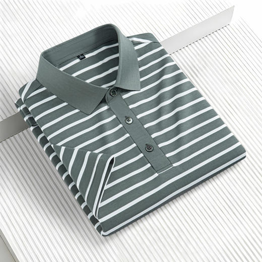 半身缘男装 夏季7A抗菌瞬间凉感防蚊翻领商务短袖POLO衫PY46 商品图8