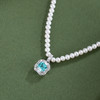 子佩集【静海听澜】银S925珍珠惜王妃项链【ZZXL010】2.8mm珠蓝方块2601 商品缩略图0