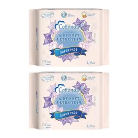 绵柔时光 纤薄云绵量多日用/夜用卫生巾290mm8片装*2包 290-1