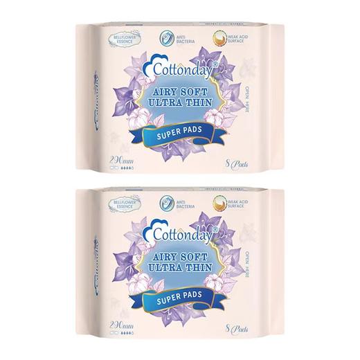 绵柔时光 纤薄云绵量多日用/夜用卫生巾290mm8片装*2包 290-1 商品图0