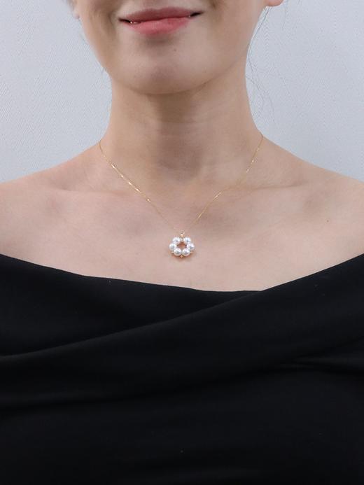 【挚友限定】18k金akoya珍珠钻石项链 5-6mm 商品图1