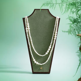 子佩集【月照玲珑】珍珠惜王妃毛衣链【ZZMYL008】5.5-8.5mm珠双层两层2601