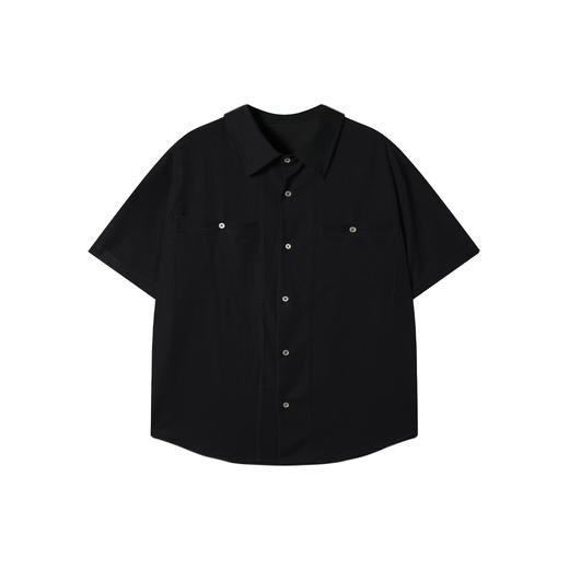 SDSA男装2026新款高贵轻奢极简风小众纯色短袖衬衫百搭时尚上衣 商品图0