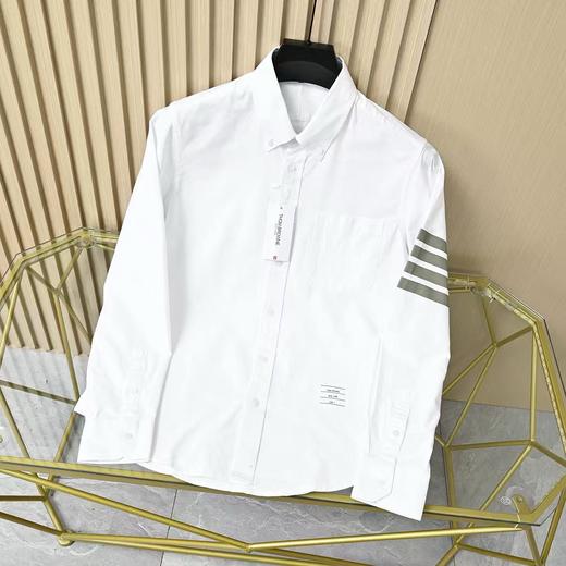THOM BROWNE 汤姆布朗 .TB春季情侣牛津纺单四杠条纹休闲衬衫 商品图3