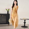 米思阳2024夏季新款气质100%桑蚕丝晕染真丝连衣裙无袖A字女裙子2658 商品缩略图2