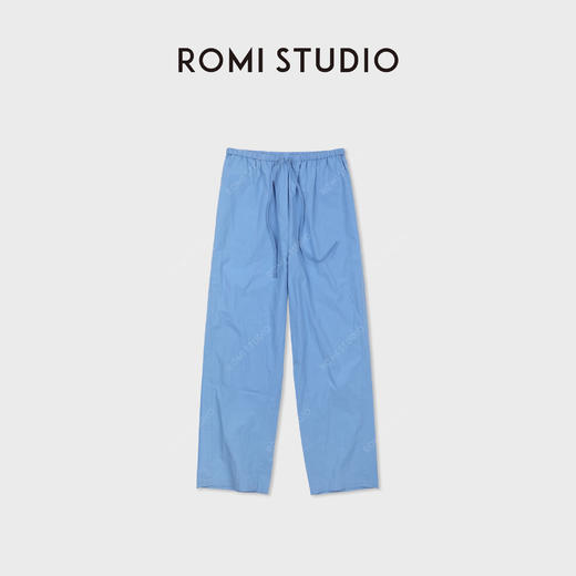 ROMI STUDIO"松弛随性"全棉高密高支纸感阔腿休闲裤 RWDSX62310 商品图7