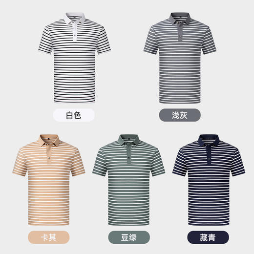 半身缘男装 夏季7A抗菌瞬间凉感防蚊翻领商务短袖POLO衫PY46 商品图5
