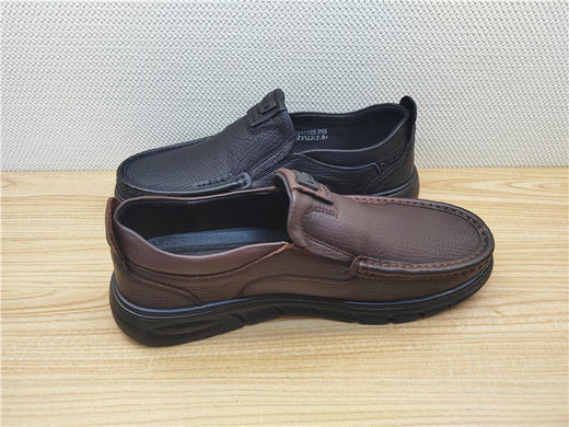 豪行秋冬新款13342333真皮牛皮商务休闲男鞋单鞋皮鞋 商品图4