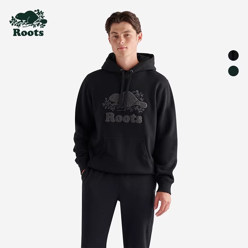 【2件9折】【ROOTS】男式休闲海狸连帽卫衣