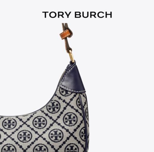 【复古老花印花】Tory Burch汤丽柏琦 T MONOGRAM 腋下包新月包158513 ​​香港直邮礼盒装 清关约7个工作日-w 商品图4