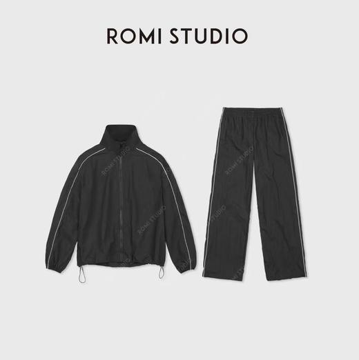 ROMI STUDIO“美式运动套”轻量化棉锦交织撞色外套裤子RWDSW62583 商品图0