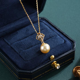 子佩集【金辉女神】银S925珍珠惜王妃套链【YP0247】10mm珠海水珠金色镀金花束2601