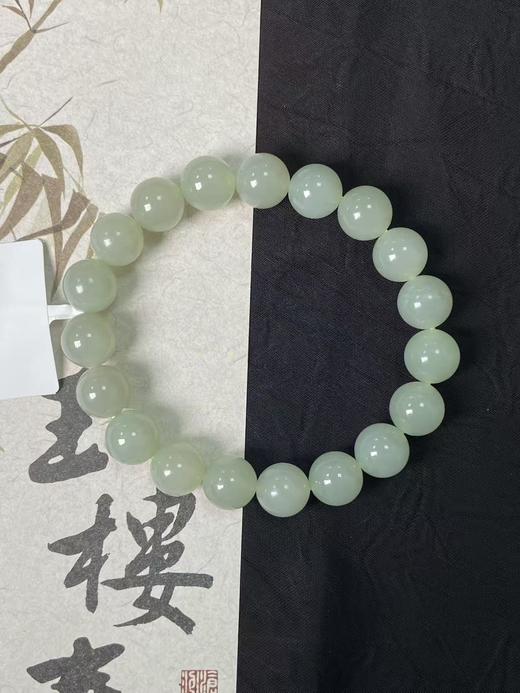 【快抱】【于田产和田玉于田料青白玉10mm手串】出证书，发货1~5天，48小时鉴赏期 商品图2