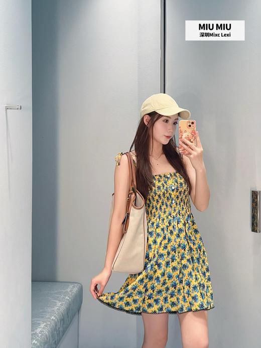 缪缪 26Ss春夏新款 向日葵黄碎花吊带连衣裙（MM） 商品图11