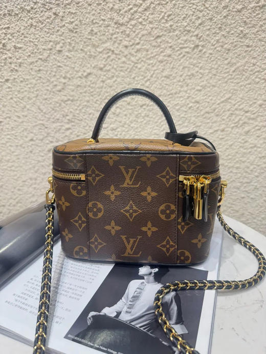 LV vanity 旧款 宽版 拼色老花 化妆包 商品图1