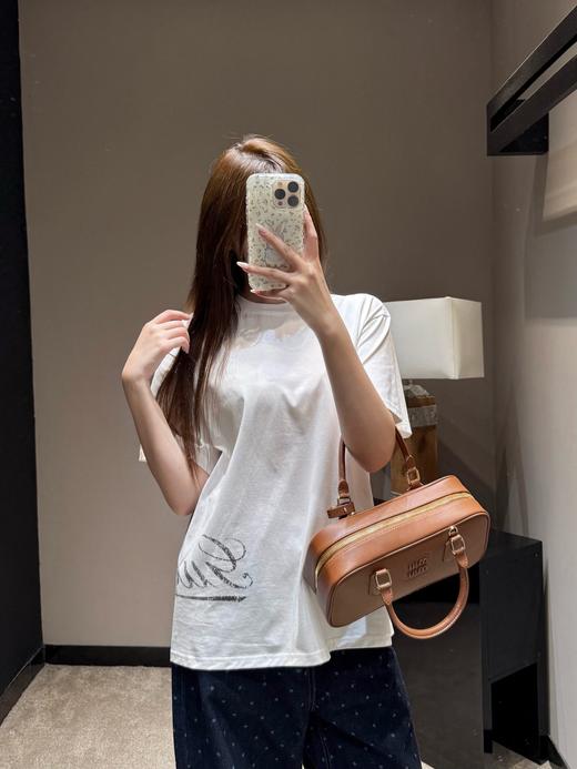 古驰 26Ss春夏新款 简约字母印花圆领短袖T恤（MM） 商品图0