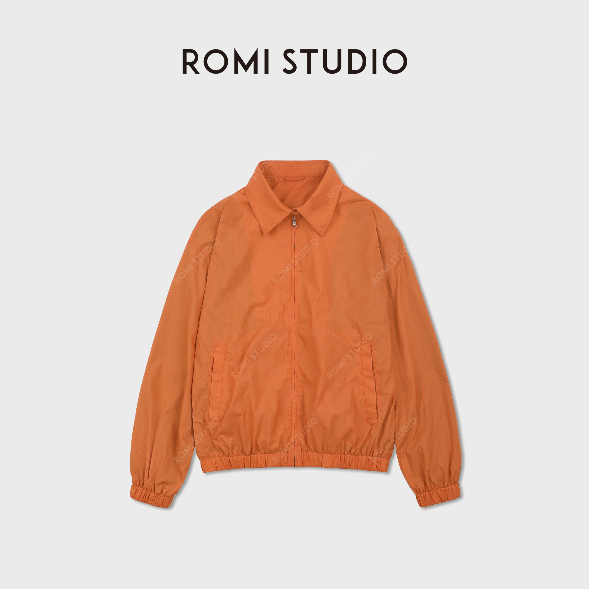 ROMI STUDIO轻量化UPF50冷感网布宽松落肩翻领外套 RWDRWD2612