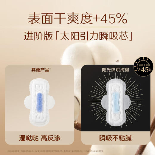 高洁丝 阳光烘烘甄选超长夜用卫生巾420mm*3片 JS0-03PMO 商品图2