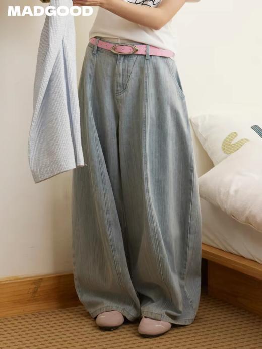 马得工地/MDGDKZ212253/竹节弯刀牛仔裤 商品图0