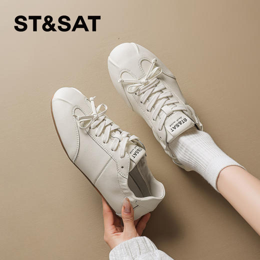 星期六26春新款时髦百搭舒适软底德训鞋SSE1112C6W 商品图4