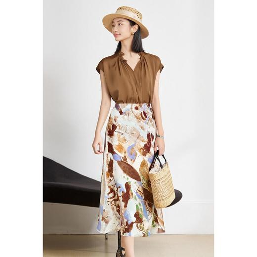 米思阳新款淑女风休闲时尚套装设计感印花半身裙小衫两件套女5M25BG3925 商品图0